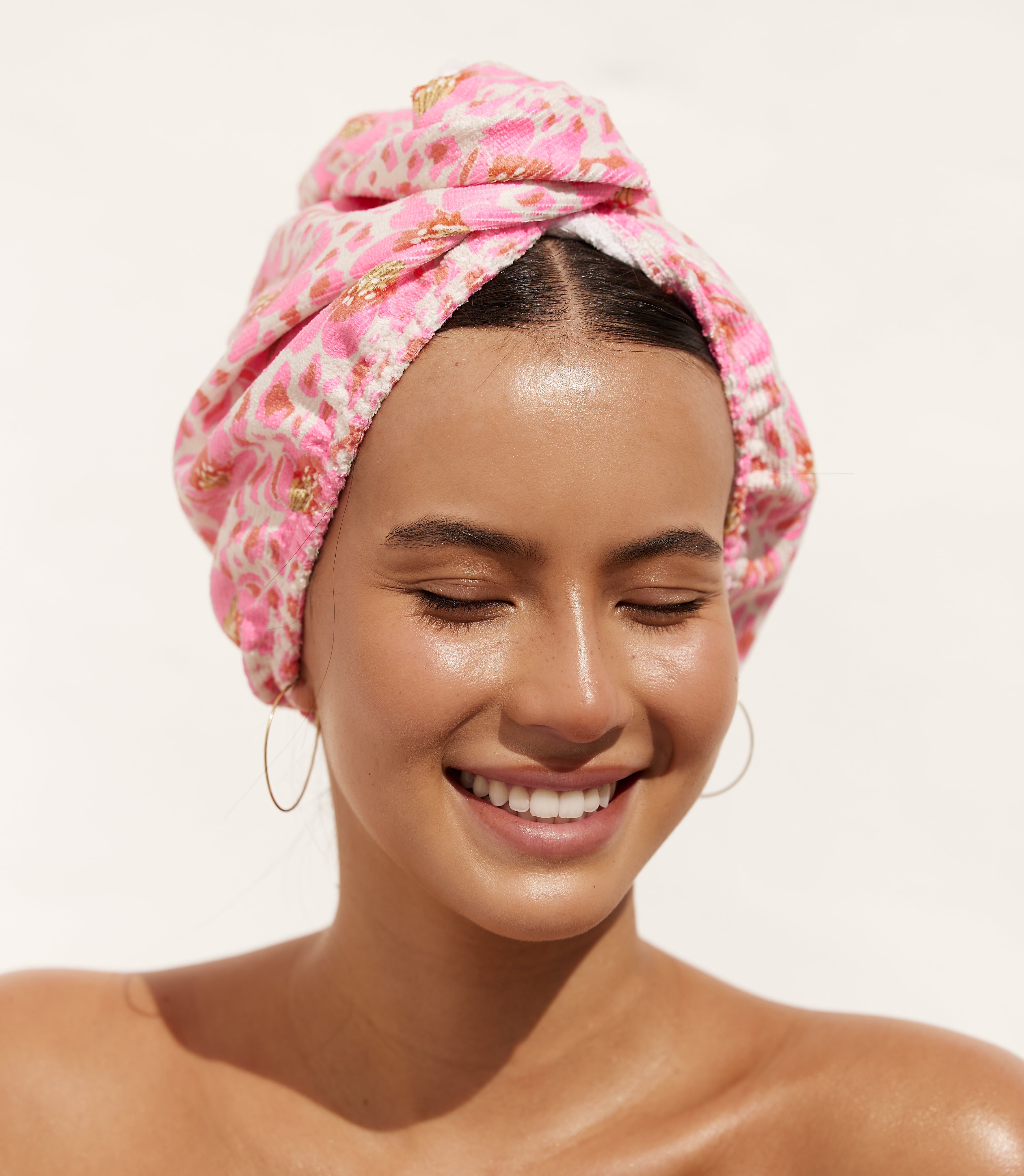 Riva Hair Towel Wrap (Animal Floral) by Louvelle