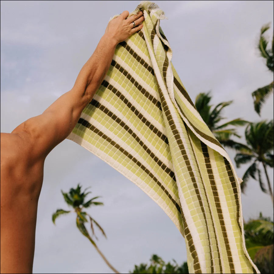 'Horizon' Olive French Terry Towel by Layday