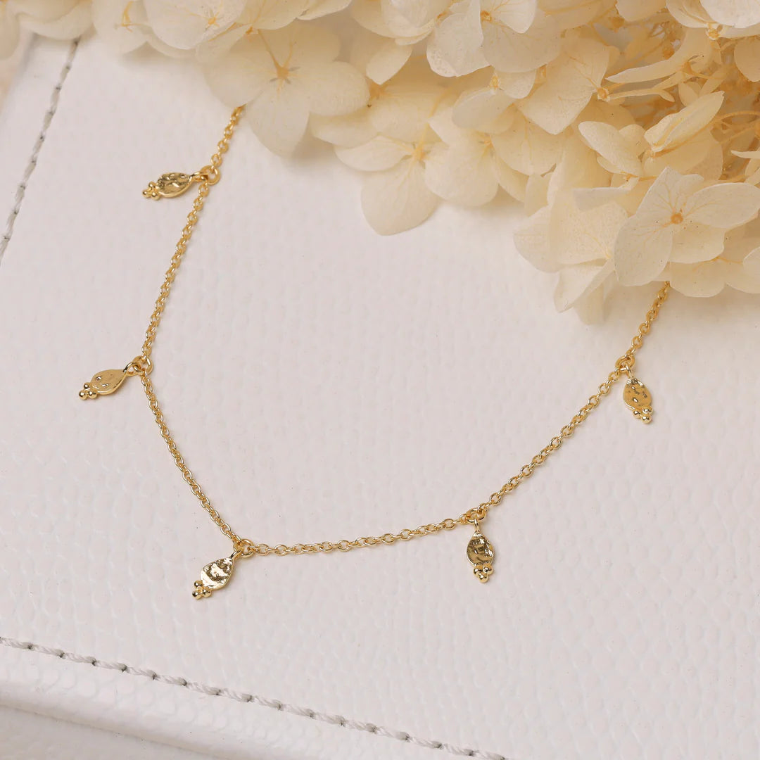 Glistening Drops Choker by Midsummer Star - Gold