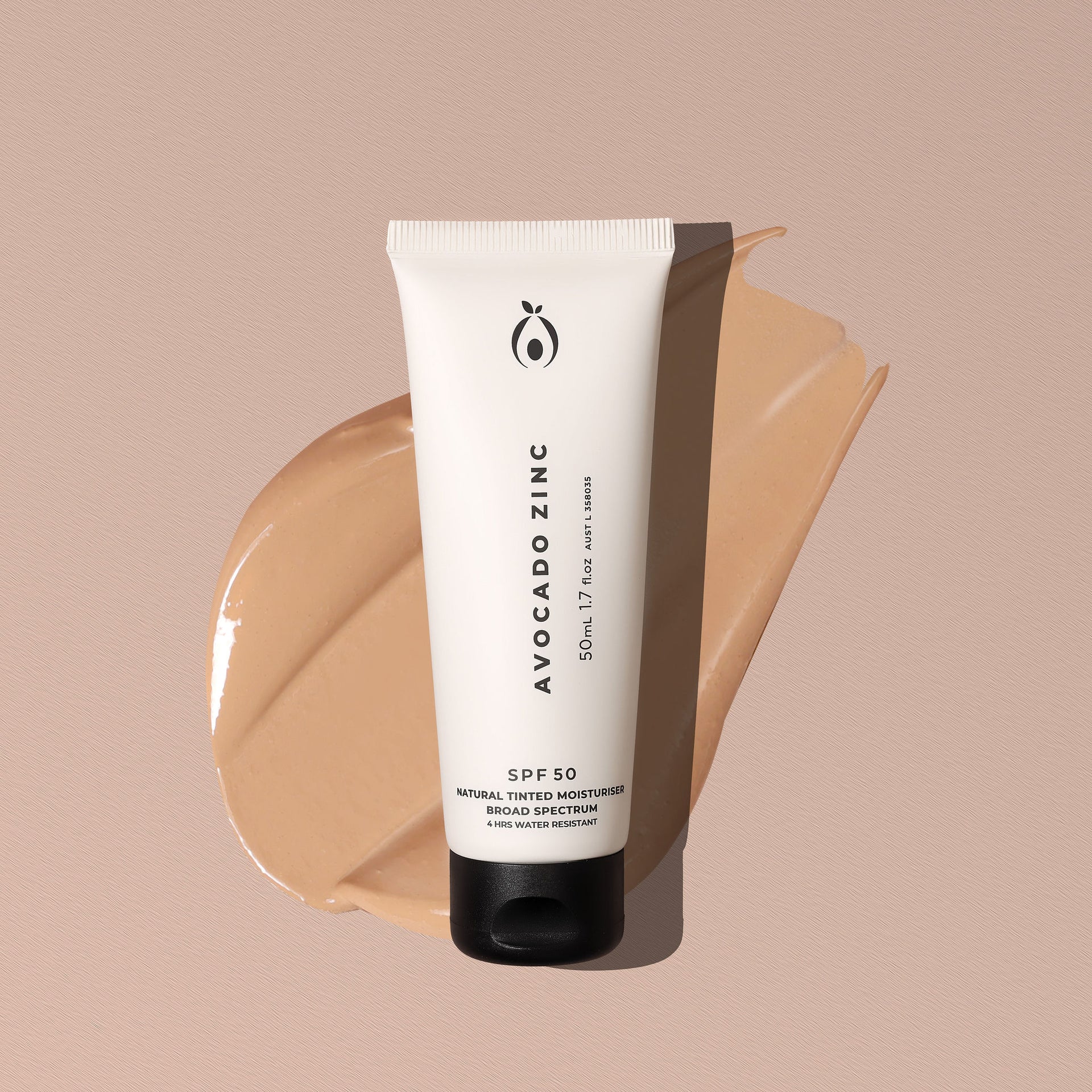 Avocado Zinc SPF 50 Natural Tinted Moisturiser