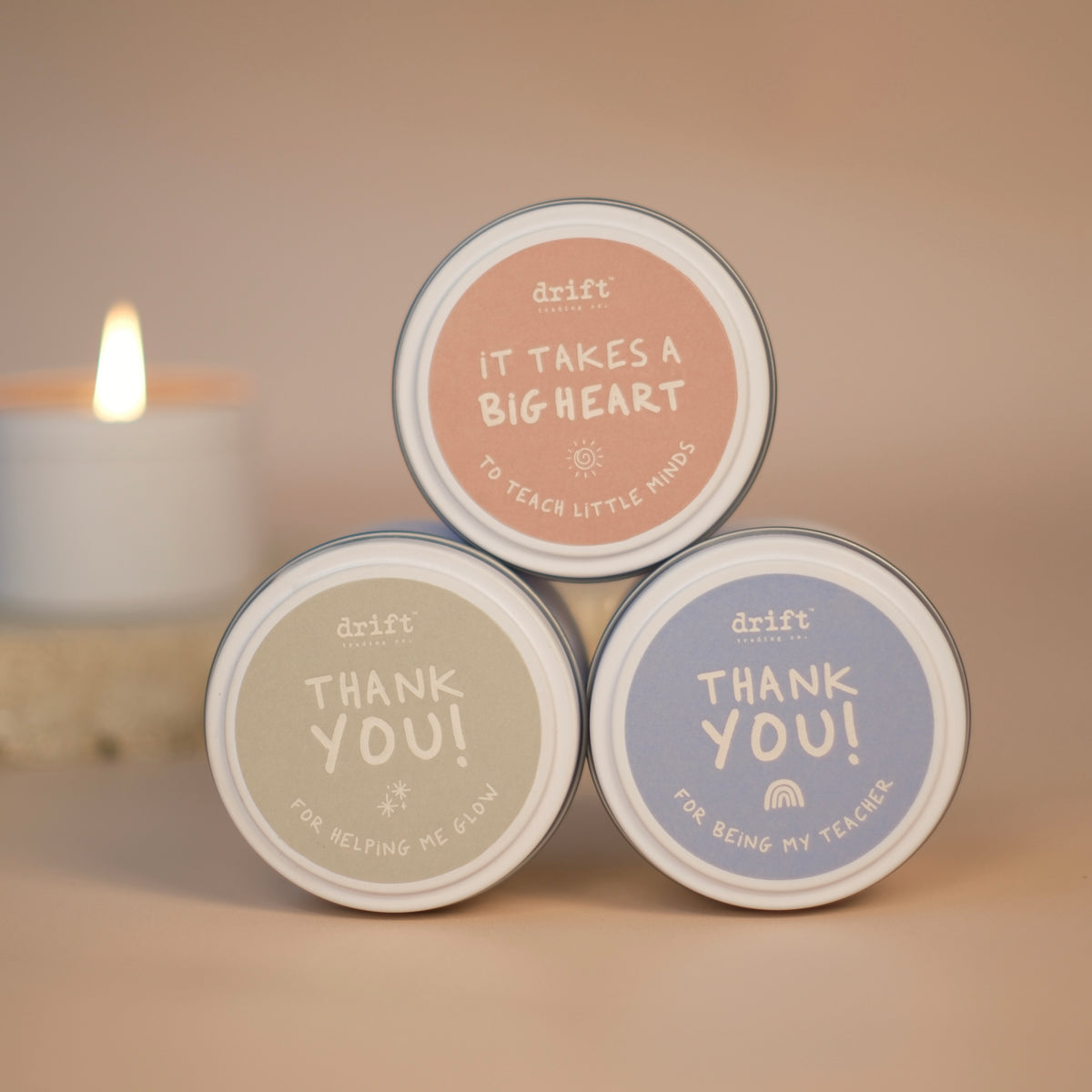 TEACHER CANDLES - Travel Tin Candles