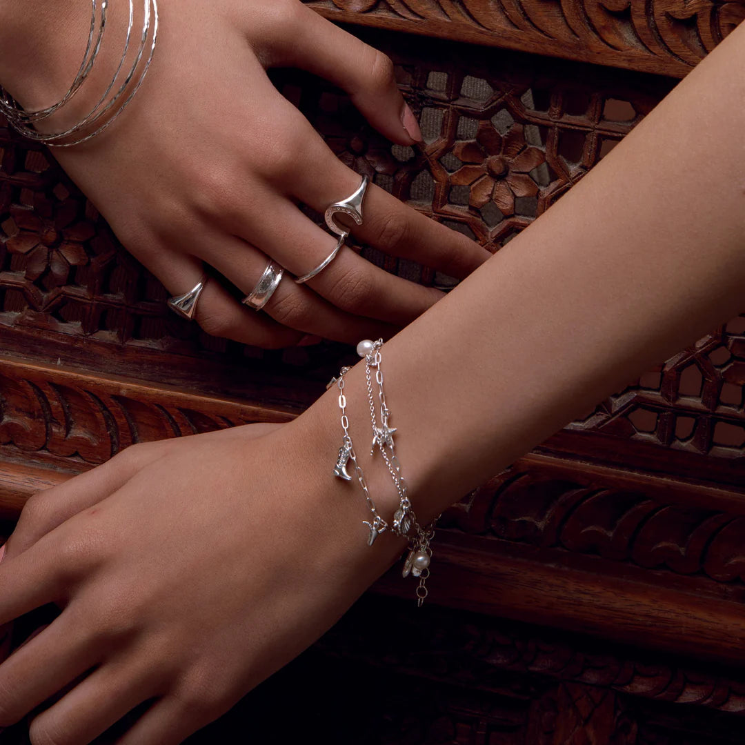 Glistening Drops Bracelet by Midsummer Star (Gold or Silver)