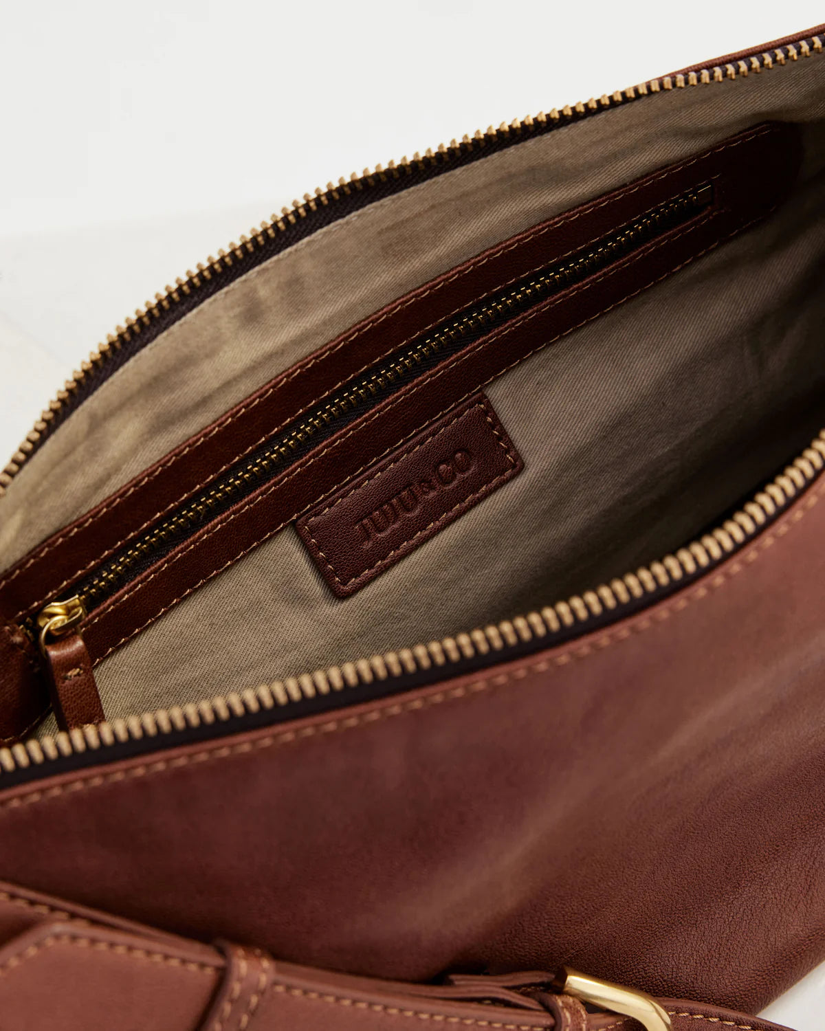 Shasta Leather Sling by Juju & Co - Cognac