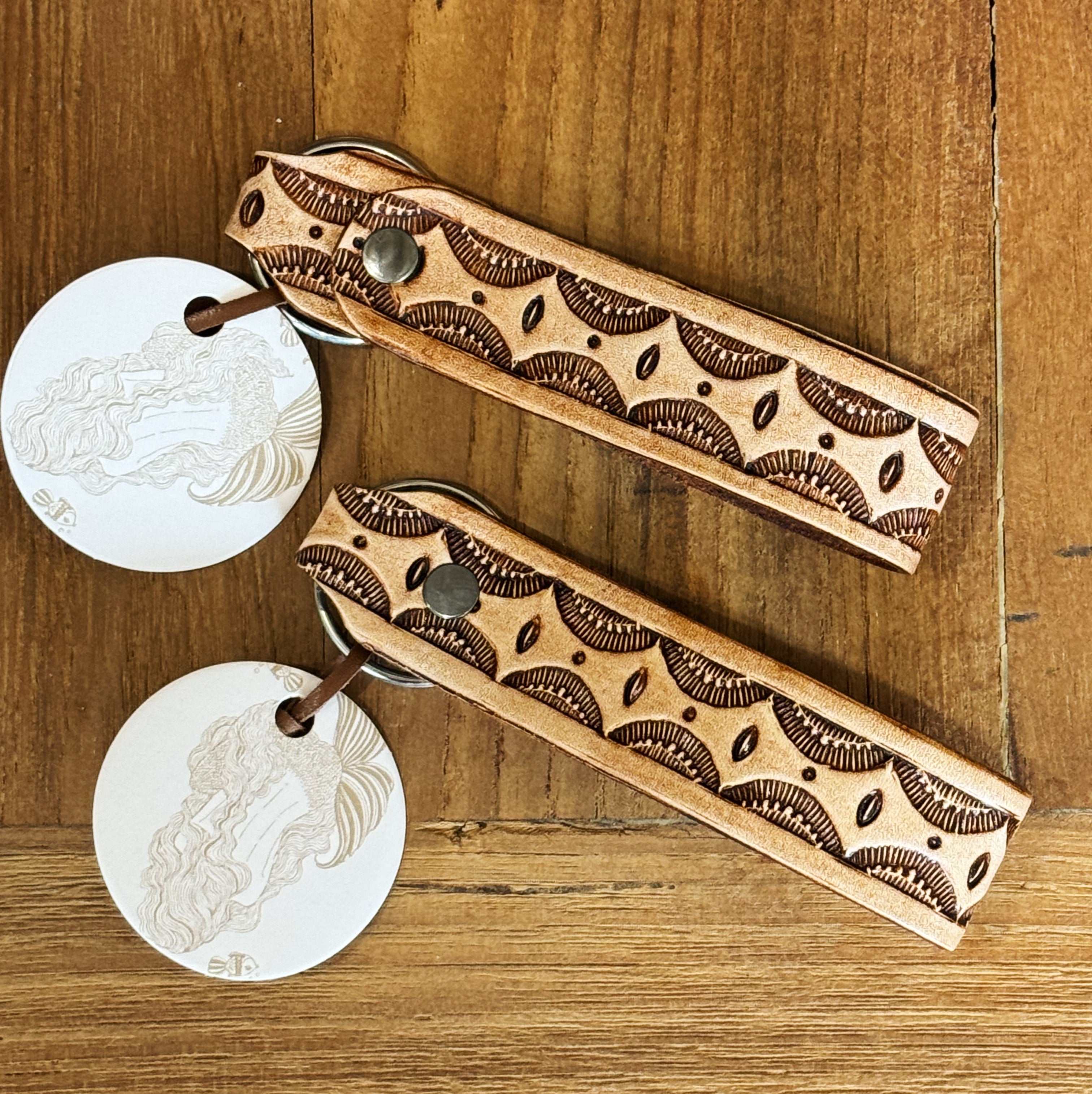 Leather Keyring - Handcrafted