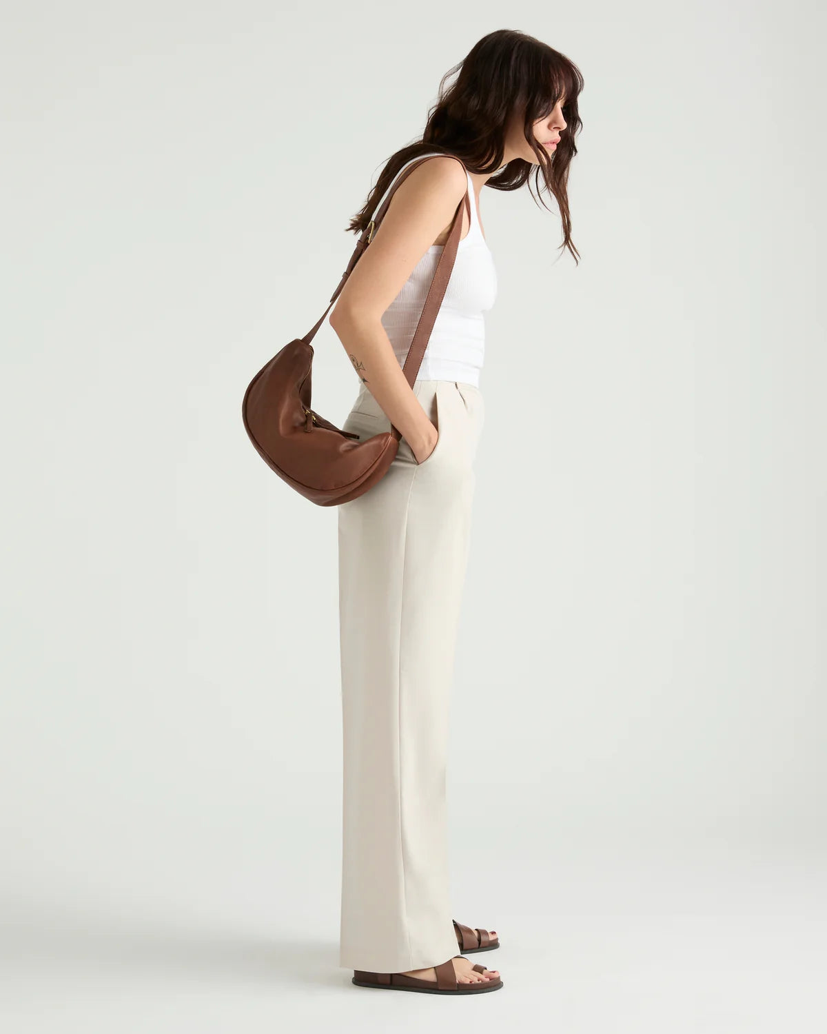 Shasta Leather Sling by Juju & Co - Cognac
