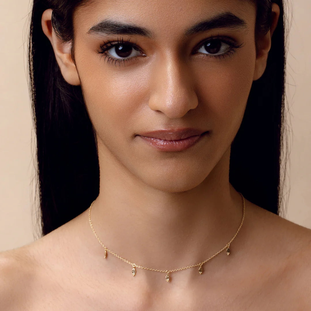 Glistening Drops Choker by Midsummer Star - Gold