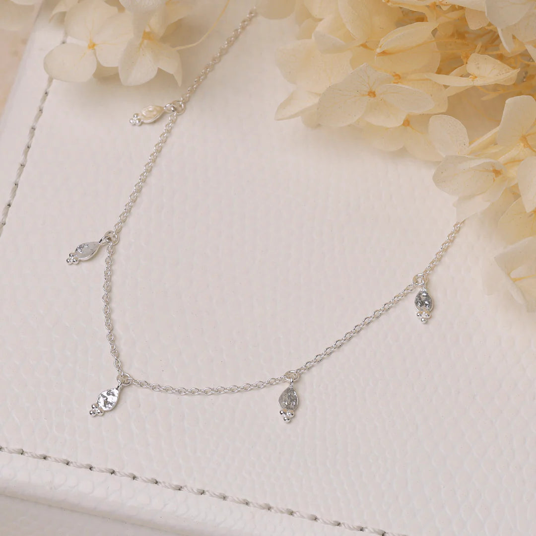 Glistening Drops Choker by Midsummer Star - Gold or Silver