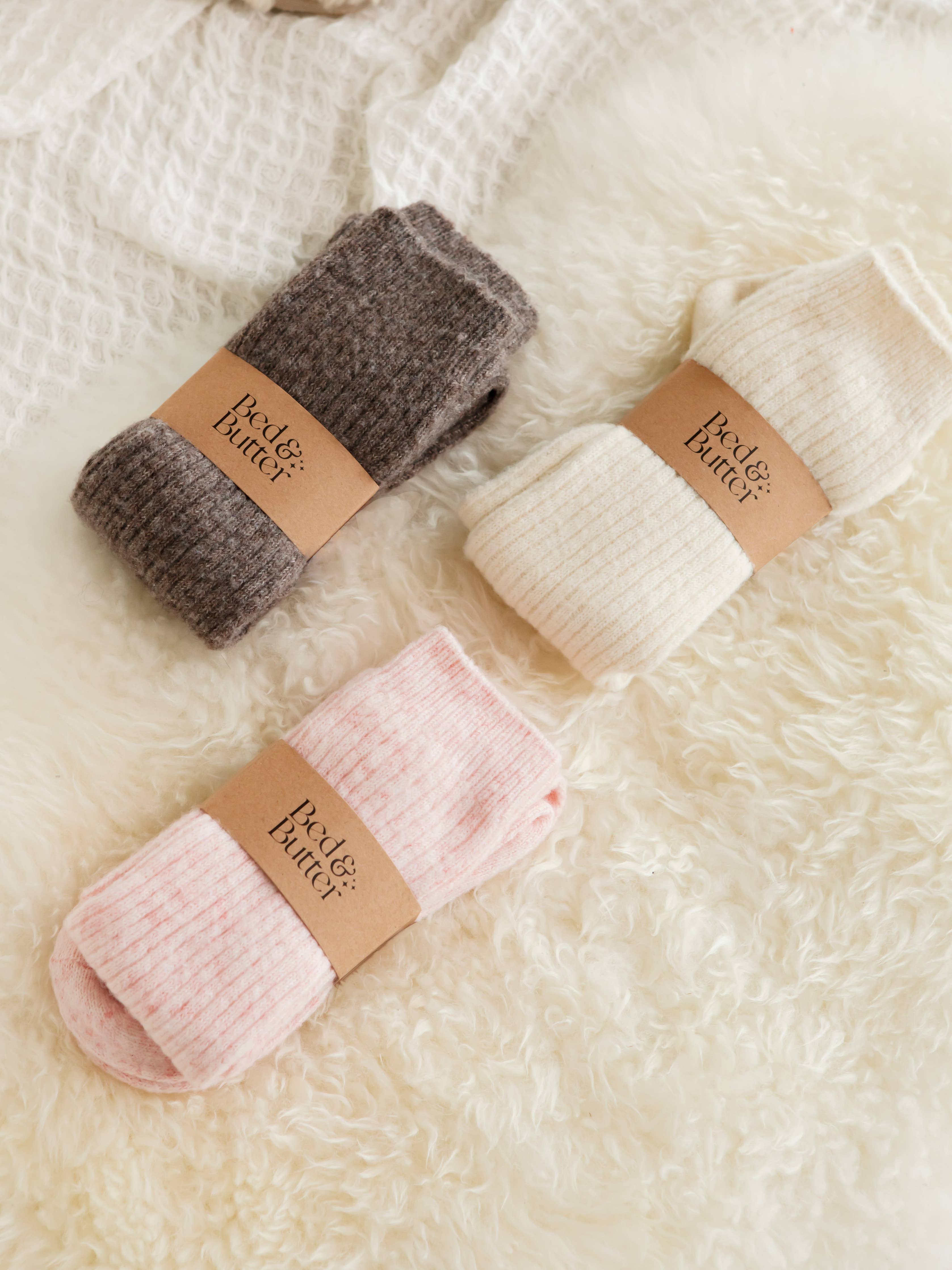 The Comfiest Socks by Bed & Butter - Cream: S/M