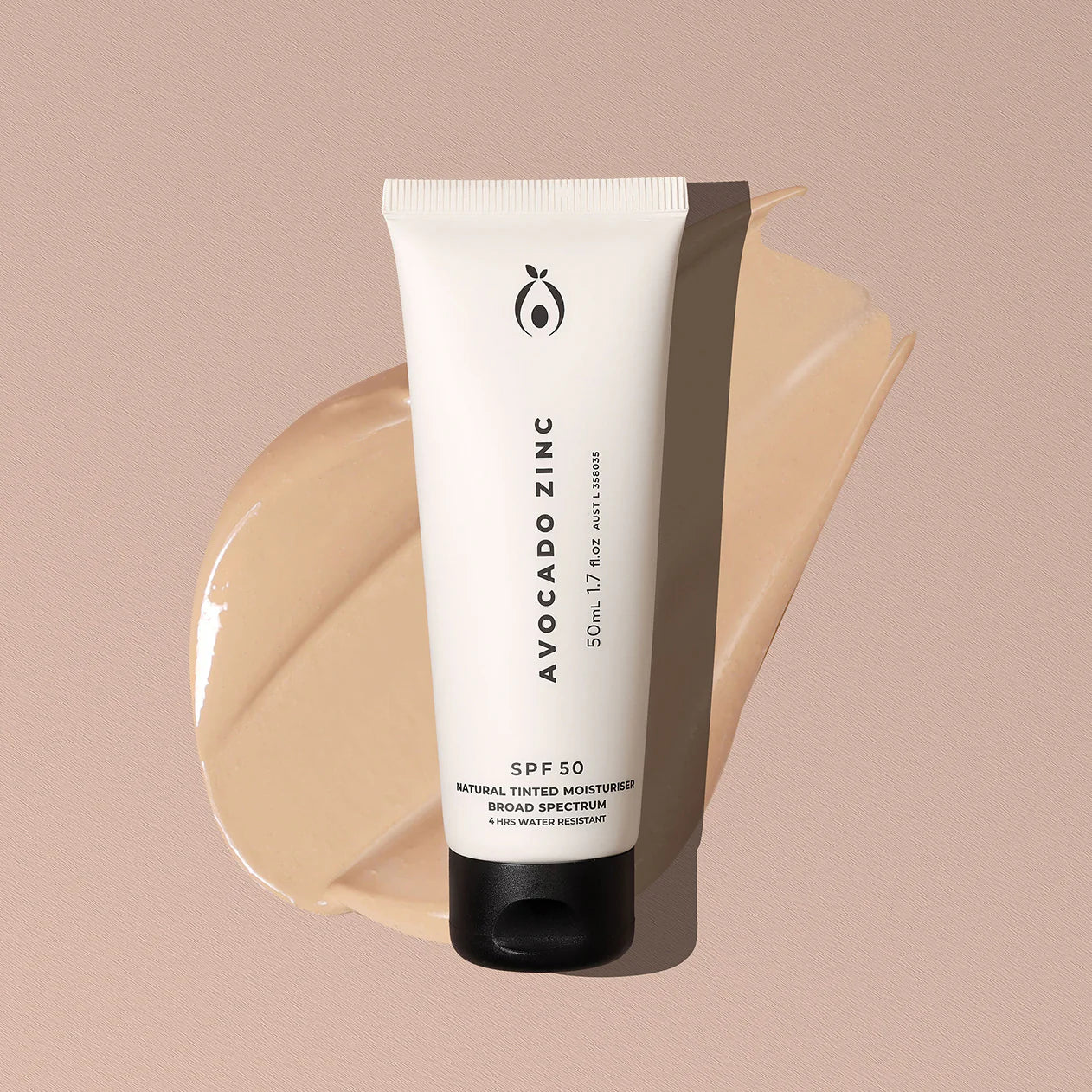 Avocado Zinc SPF 50 Natural Tinted Moisturiser