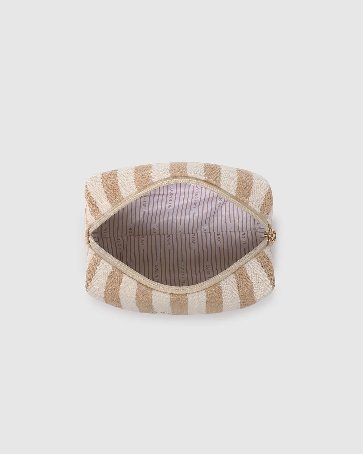 Addi Pouch (Beige Stripe) by Louenhide