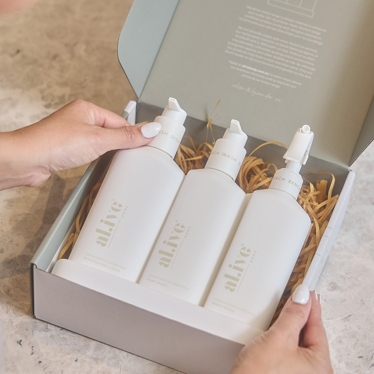 Alive Kitchen Trio // WHITE - Lemon Myrtle & Honeydew
