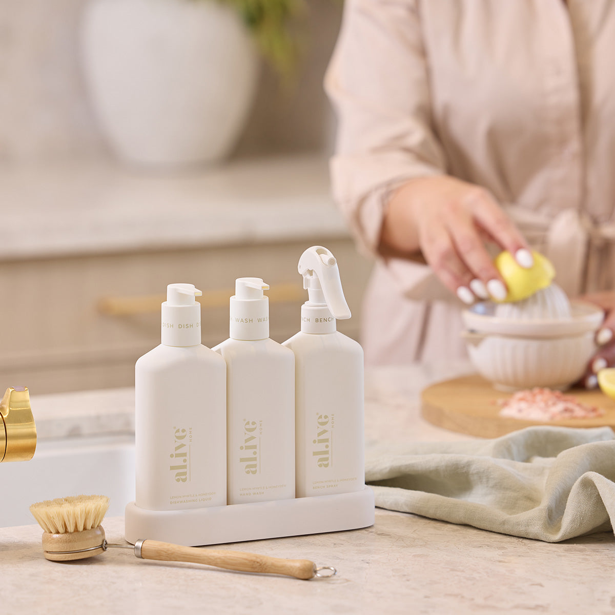 Alive Kitchen Trio // WHITE - Lemon Myrtle & Honeydew