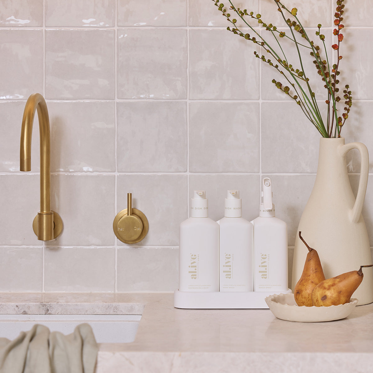 Alive Kitchen Trio // WHITE - Lemon Myrtle & Honeydew