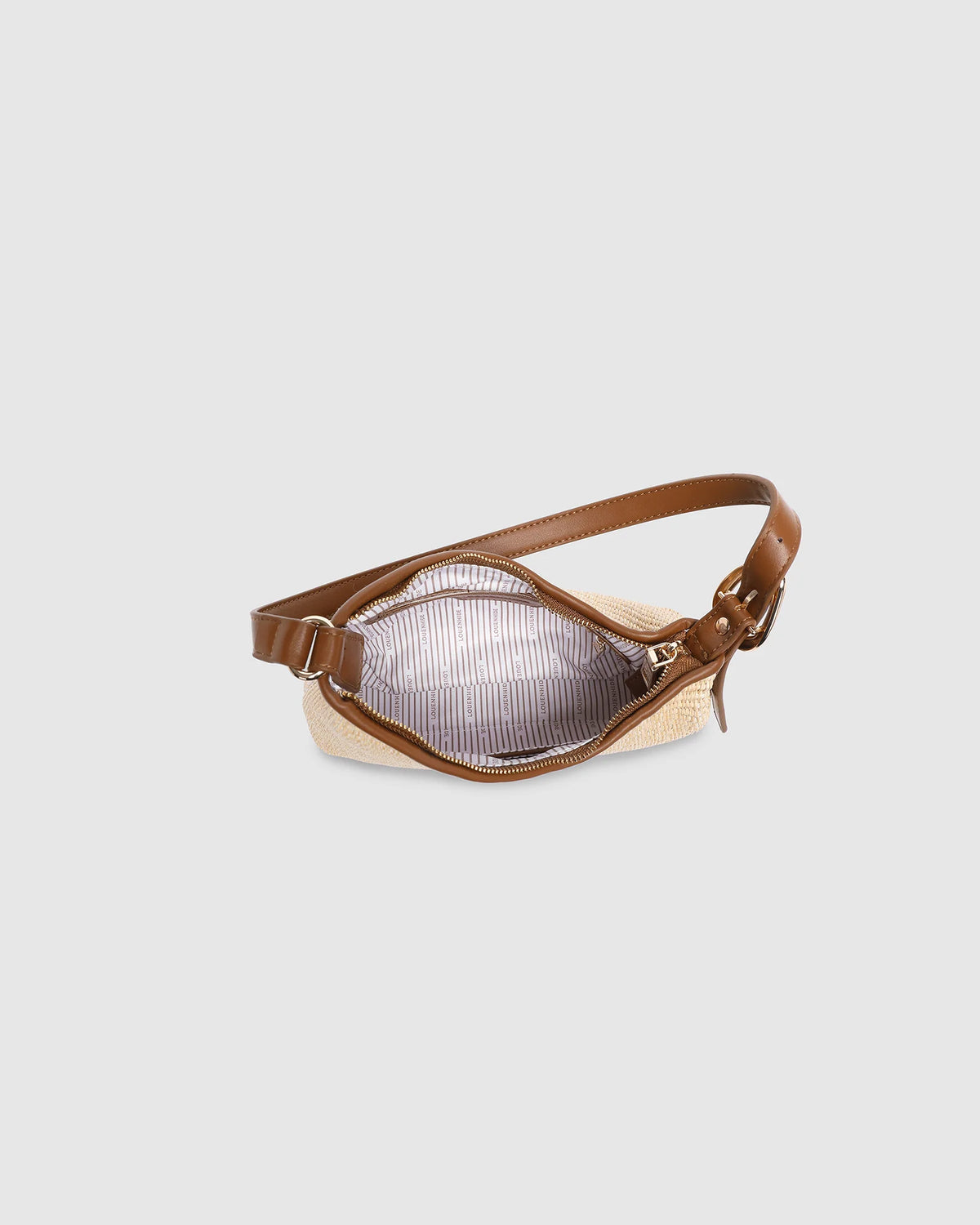 Amelia Shoulder Bag (Raffia/Tan) by Louenhide
