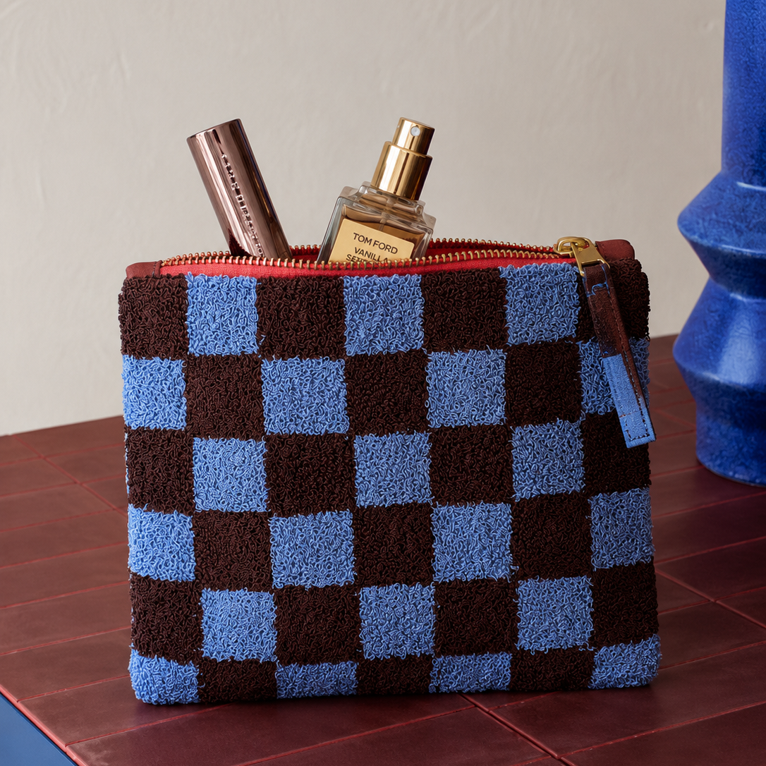 Loco Living Azure Check Pouch