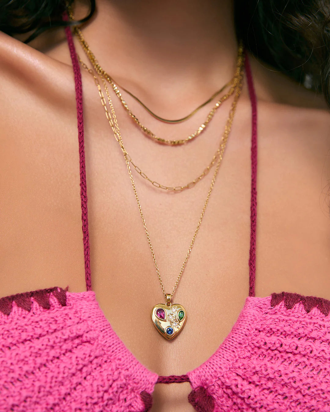 Bisou Heart Necklace by Arms of Eve