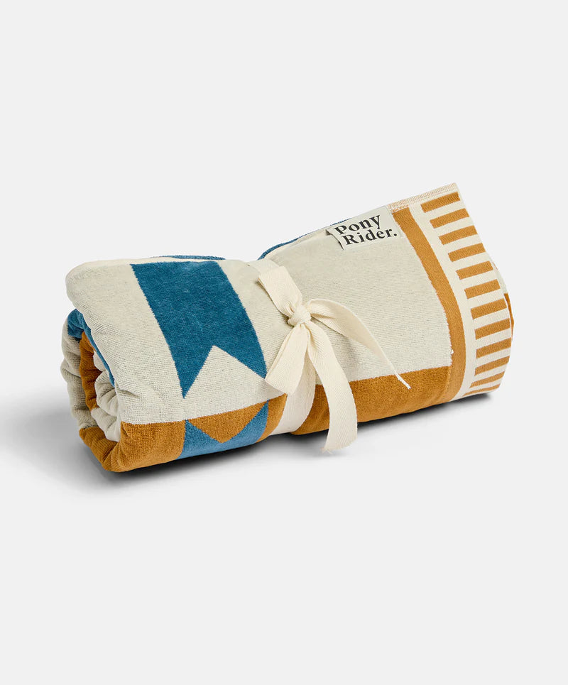 Rocky Mountain Towel | Natural Blue - Pony Rider