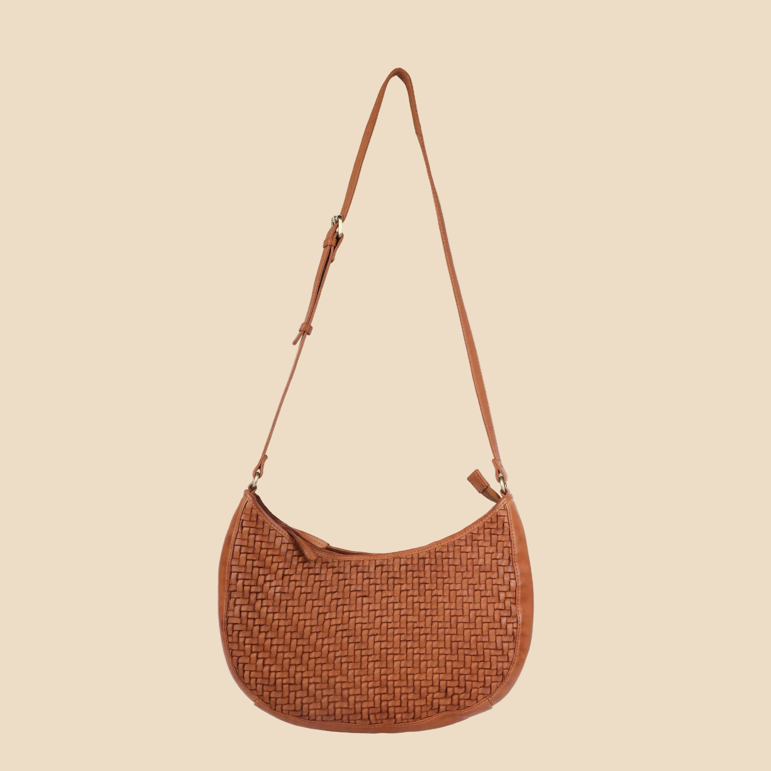 Ballarat Woven Leather Bag - Tan