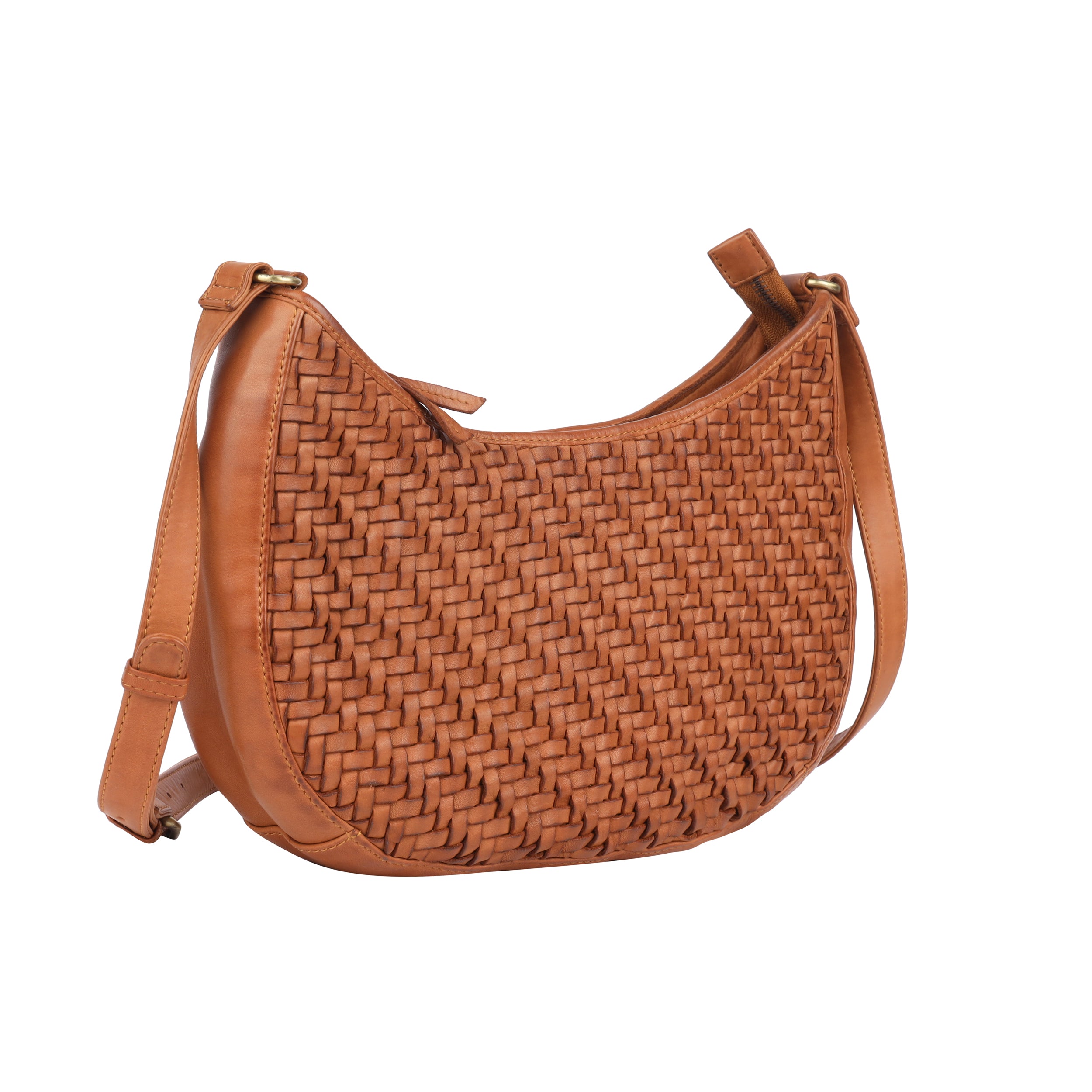 Ballarat Woven Leather Bag - Tan