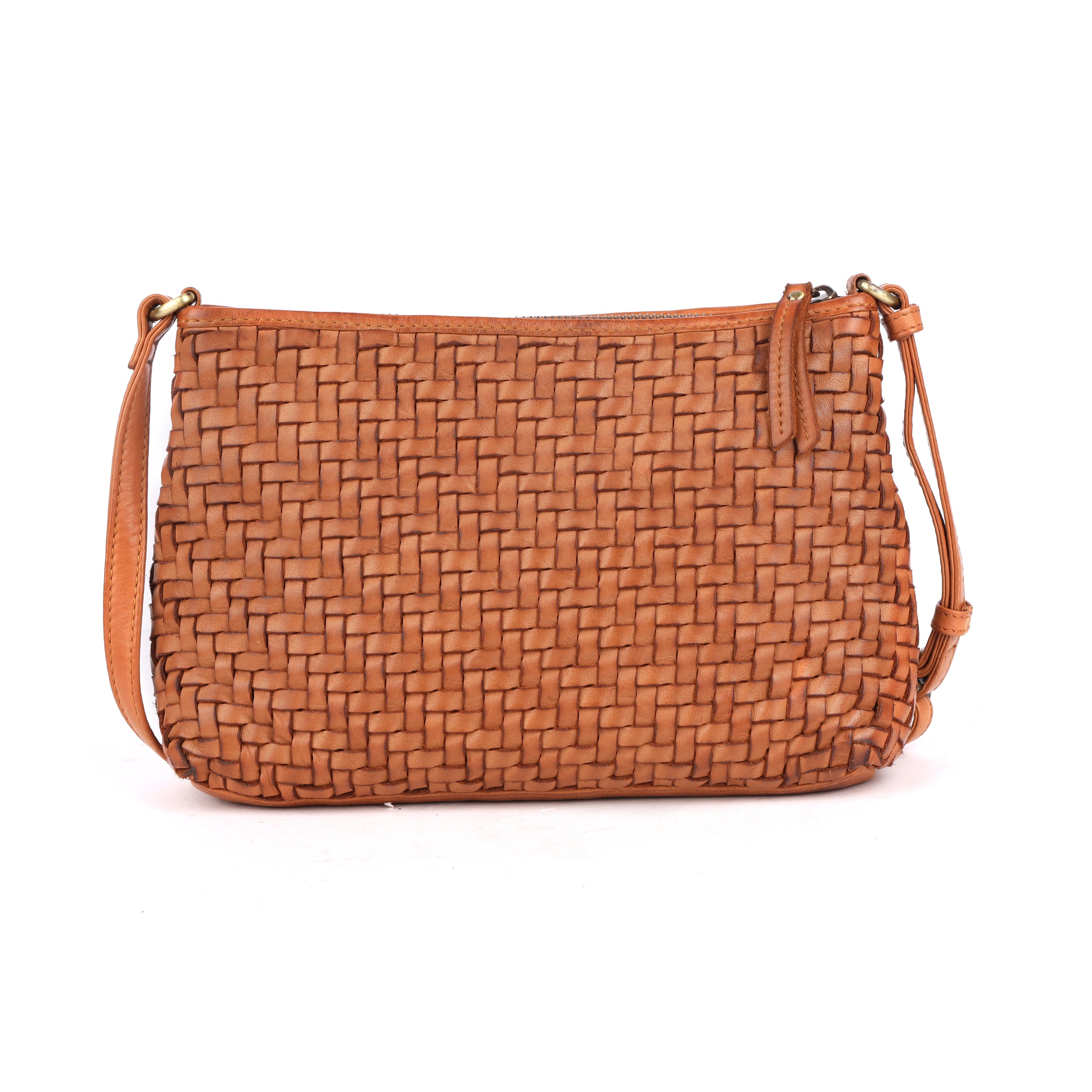 Bendigo Woven Leather Bag - Tan