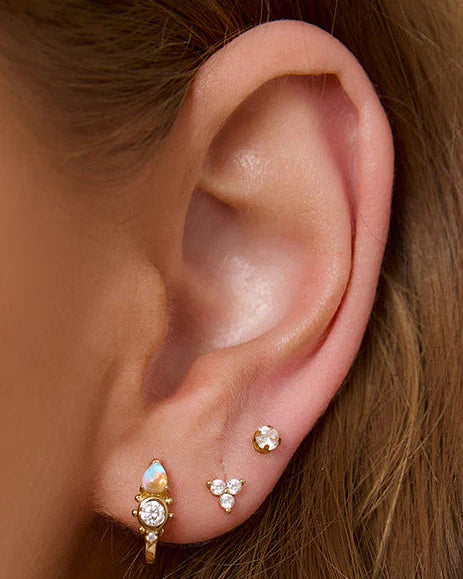 Cassia Stud Earrings (Stone) by Arms of Eve
