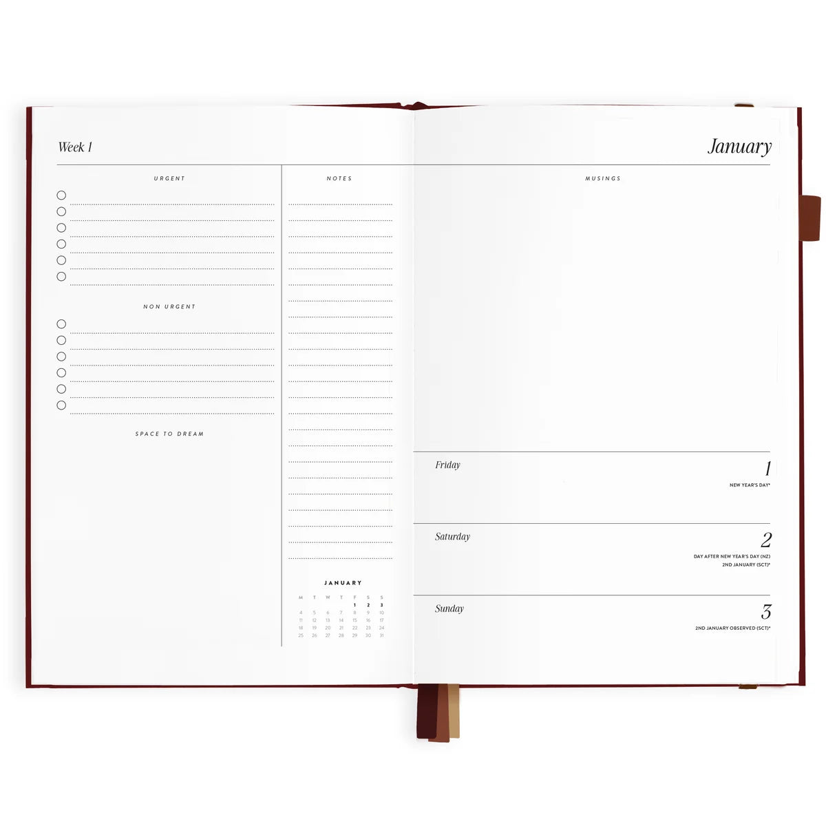 Fox & Fallow 2027 A5 Horizontal Planner - Cherry