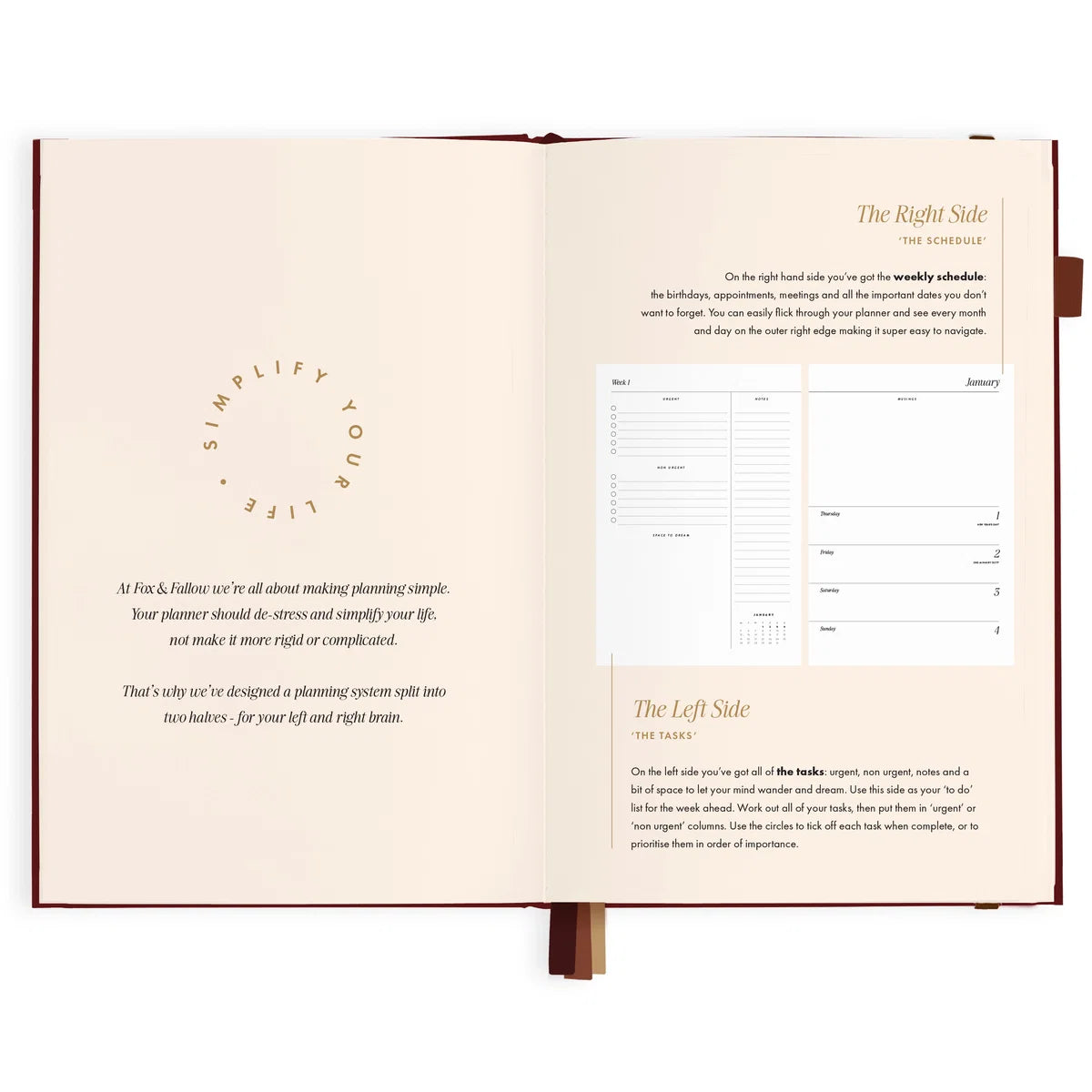 Fox & Fallow 2027 A5 Horizontal Planner - Cherry