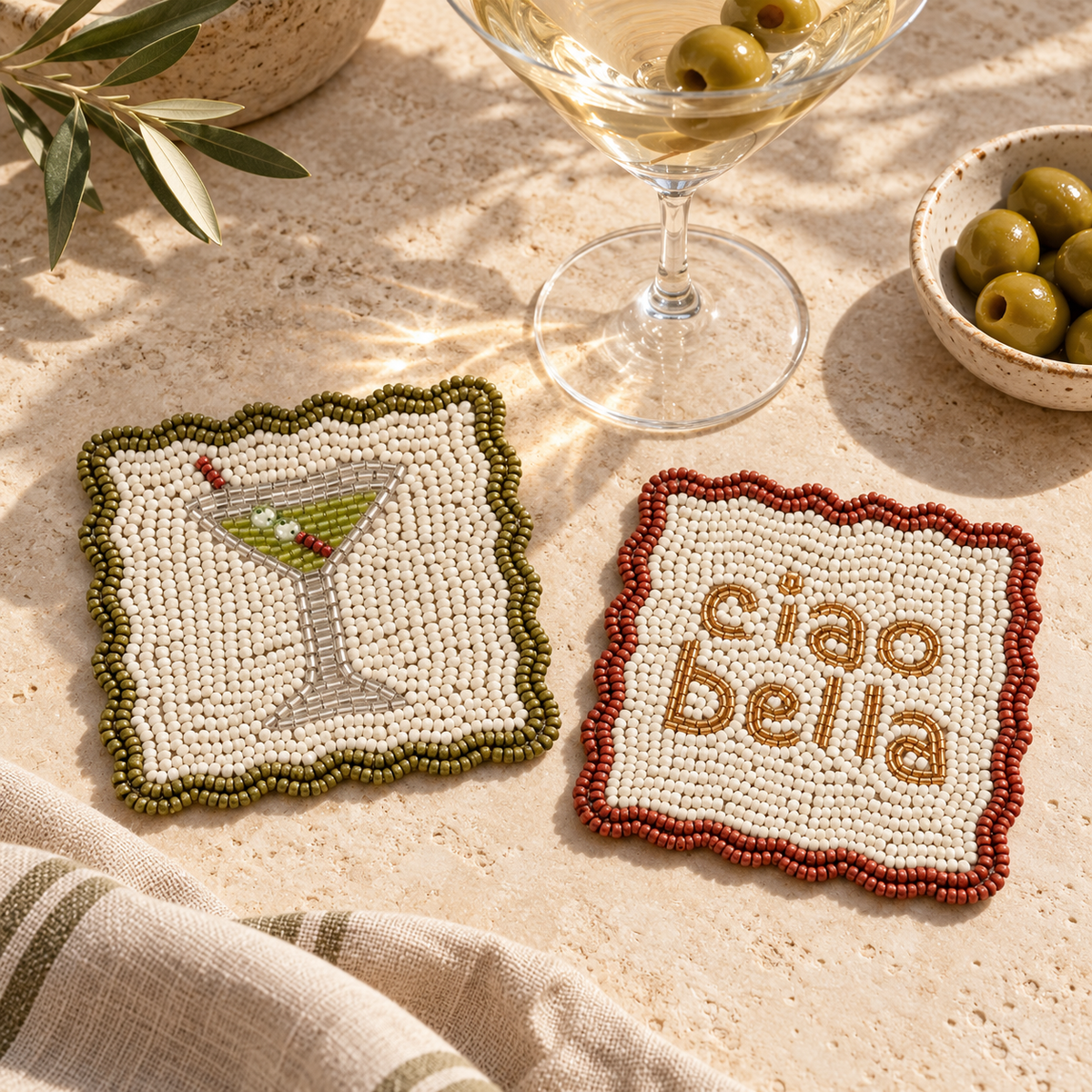 Ciao Bella Beaded Coaster