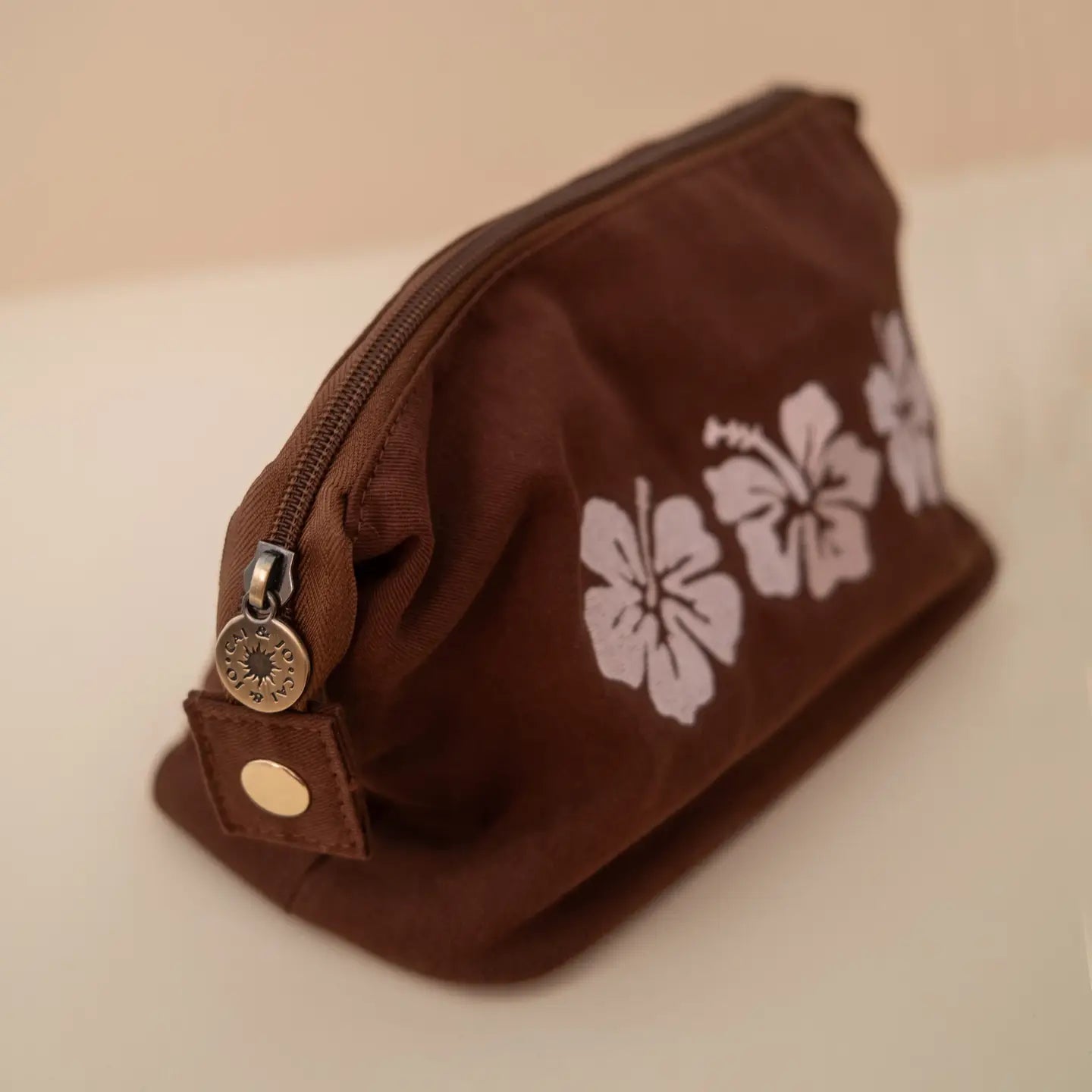 Hibiscus Cotton Travel Pouch by Cai & Jo