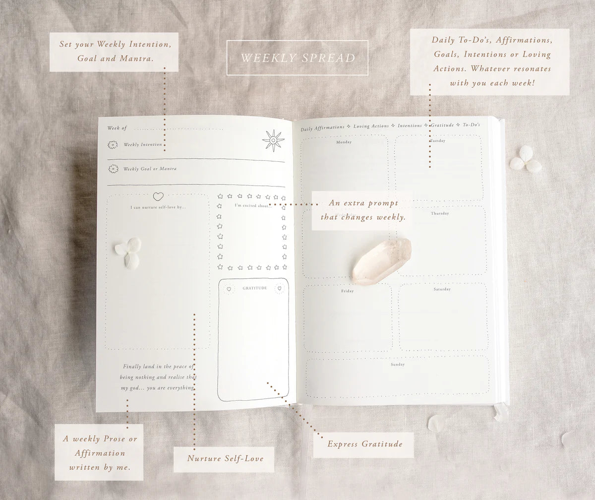 'A Year of Coming Home' Guided Self-Love Journal (Musings from the Moon)