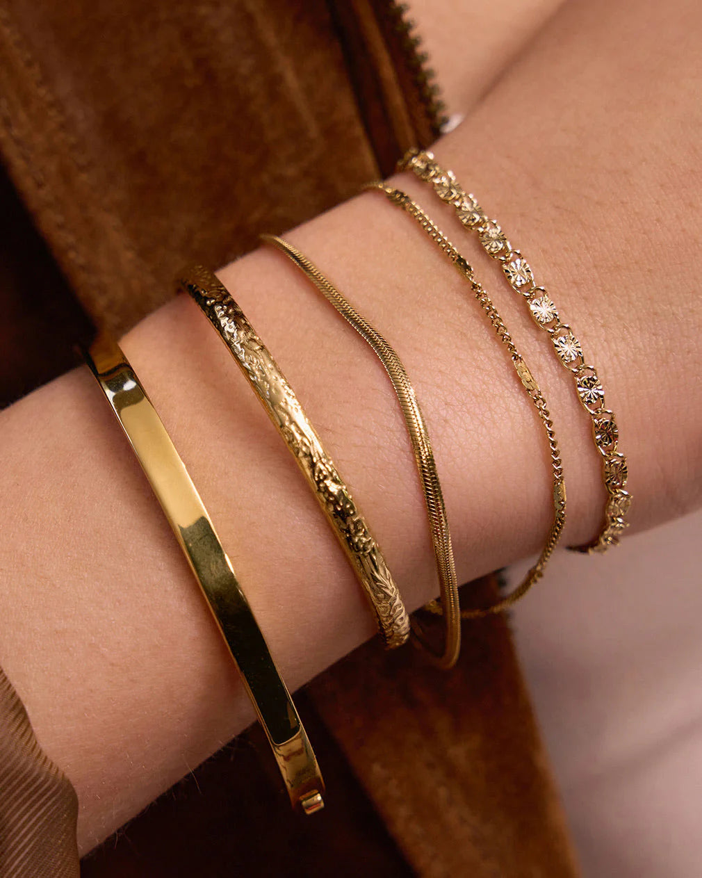 Dragon Gold Chain Bracelet by Arms of Eve