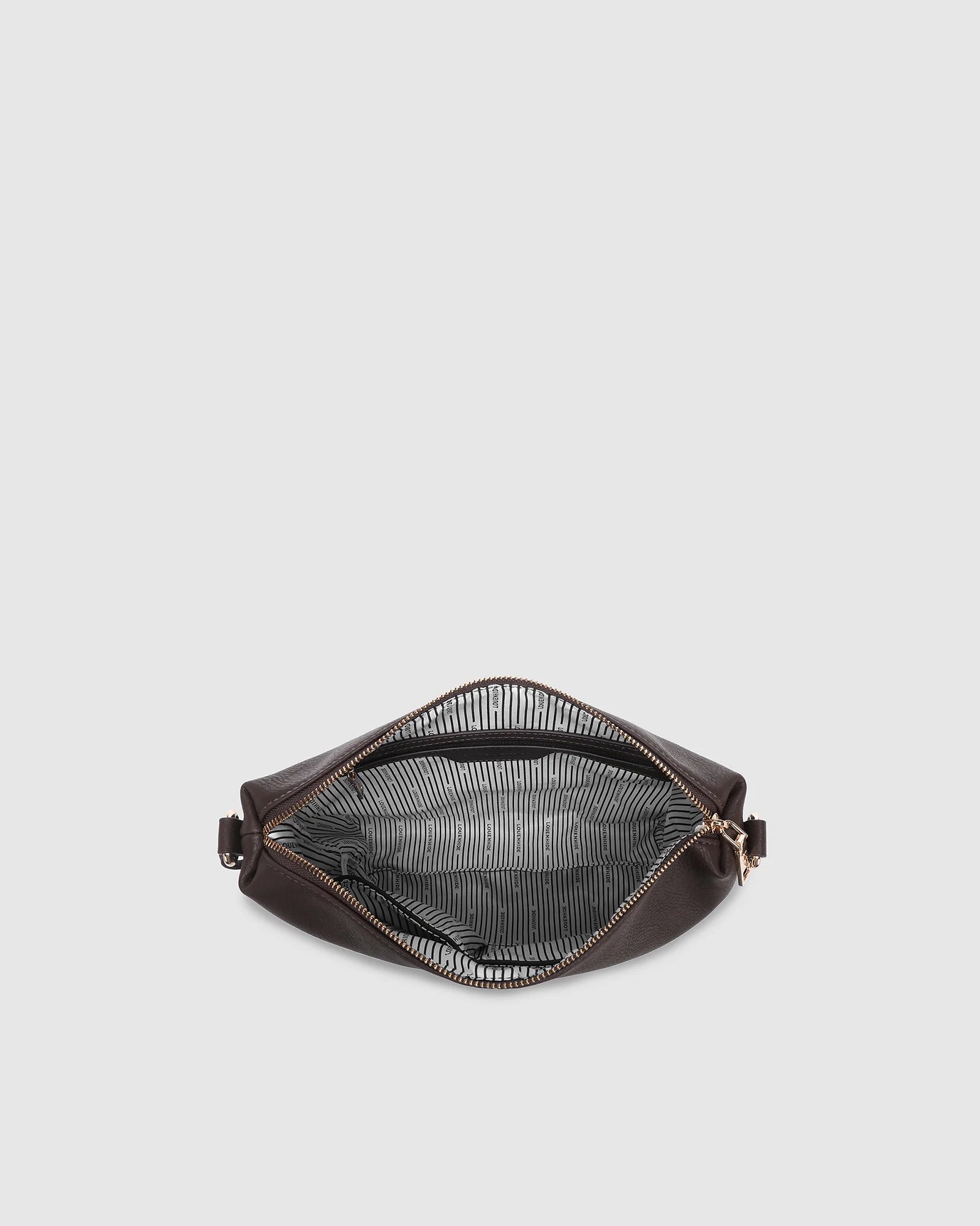 Daisy Stripe Crossbody Bag (Chocolate) by Louenhide
