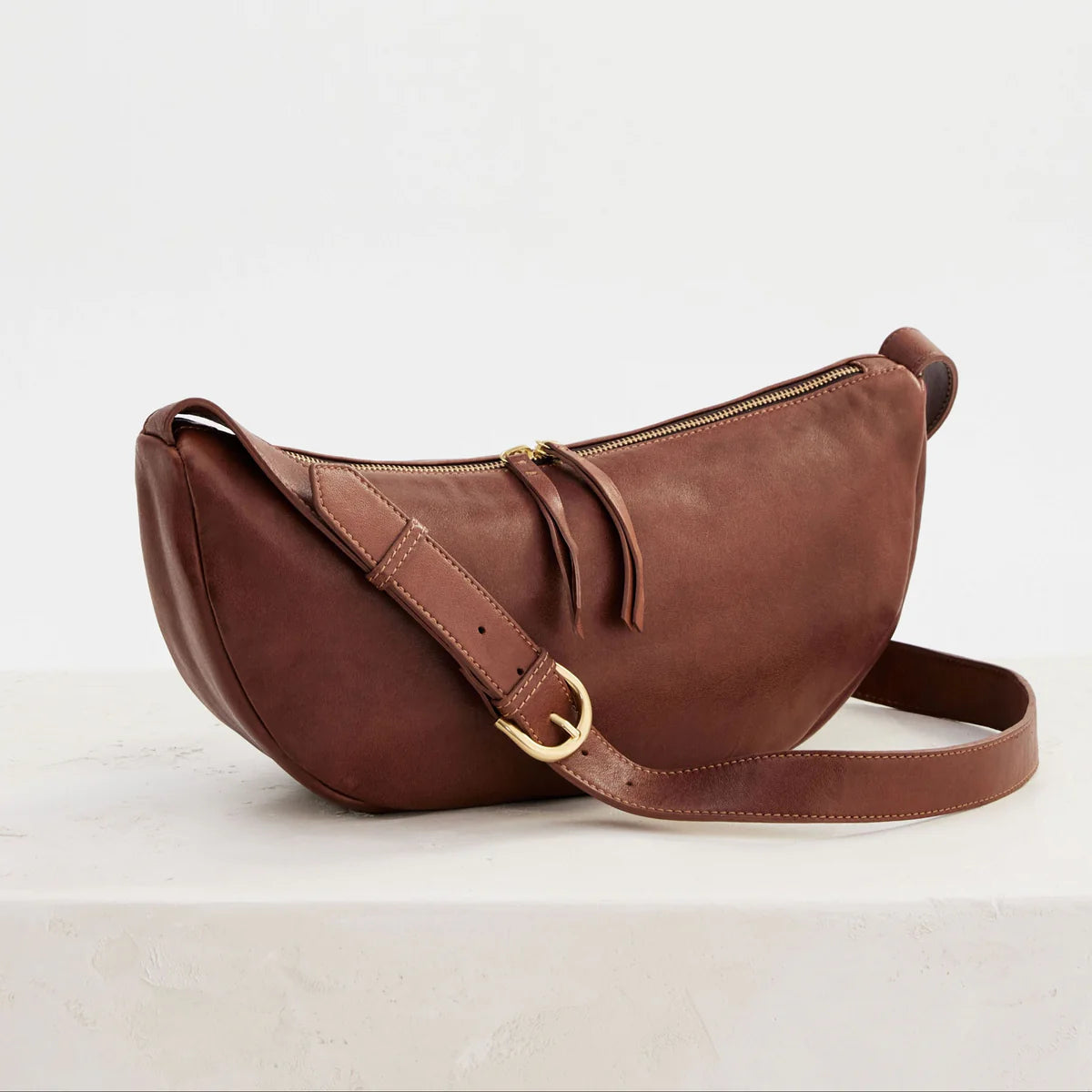 Shasta Leather Sling by Juju & Co - Cognac