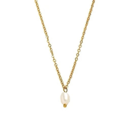 Classic Pearl Necklace (Gold) by Sea Soul