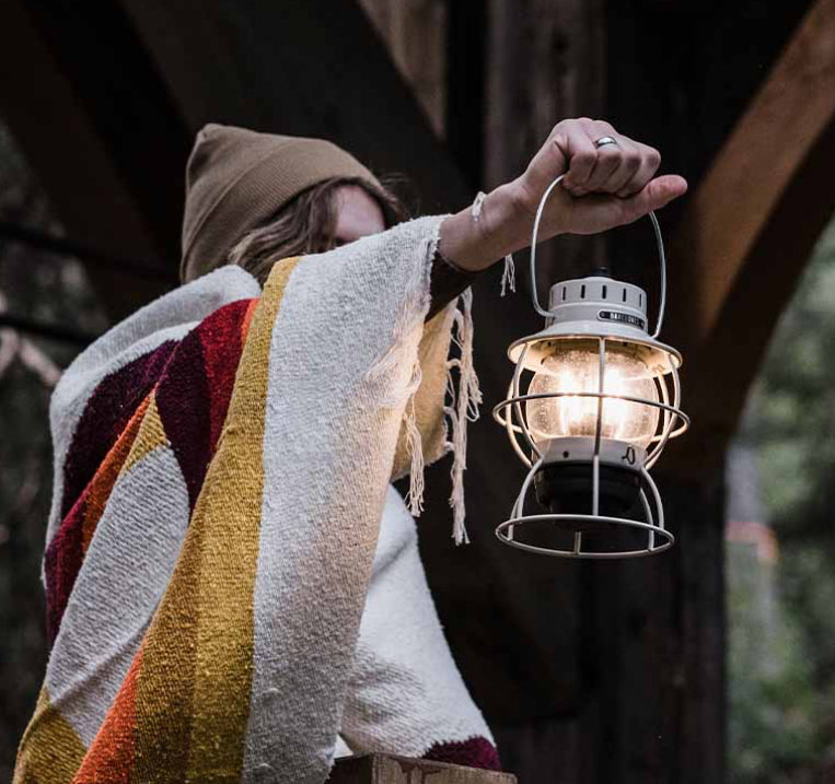 Railroad Lantern - Vintage White (Rechargable)