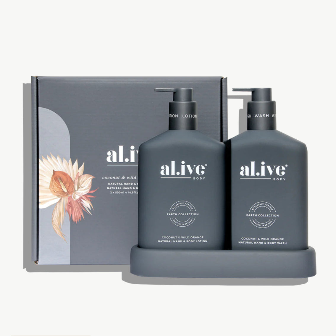 Alive Body - Wash & Lotion Duo & Tray - Coconut & Wild Orange
