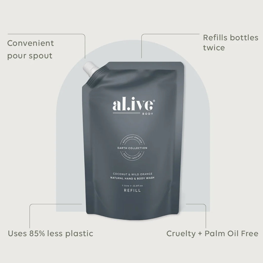 Wash Refill (1 Ltr) - Coconut & Wild Orange