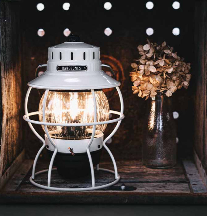 Railroad Lantern - Vintage White (Rechargable)