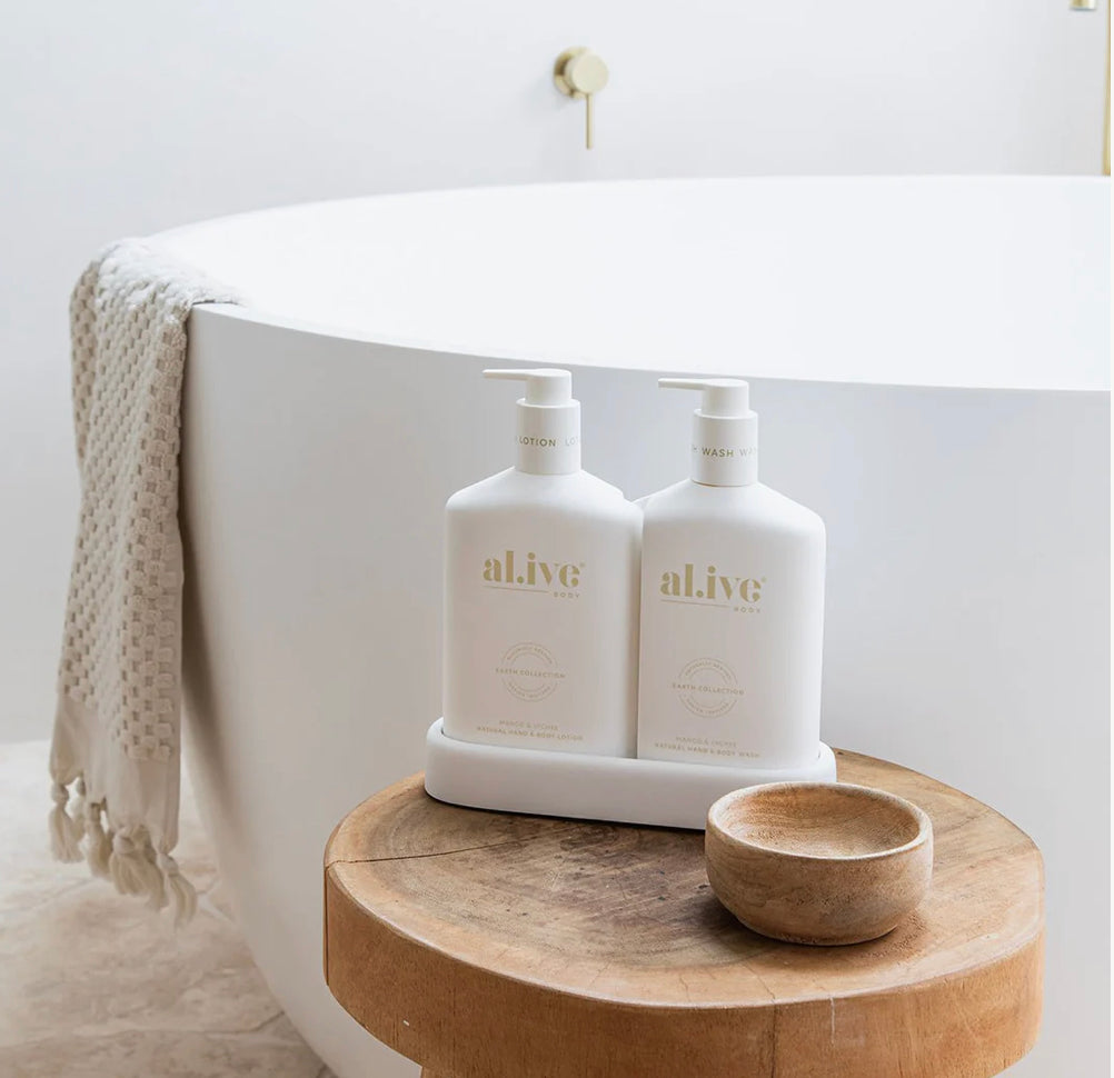 Alive Body - Wash & Lotion Duo & Tray - Mango & Lychee