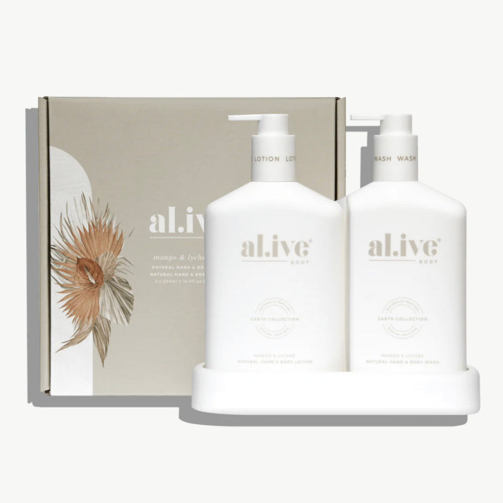 Alive Body - Wash & Lotion Duo & Tray - Mango & Lychee