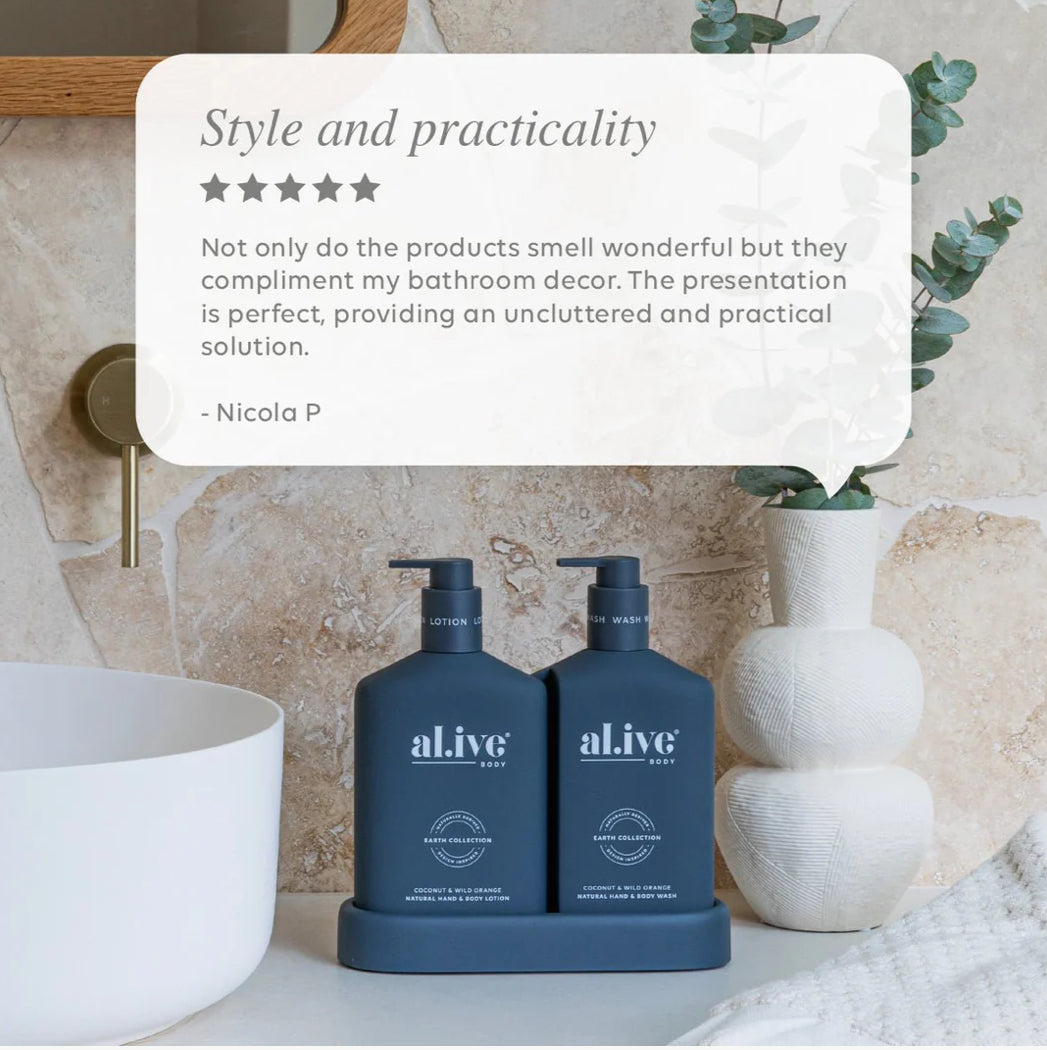 Alive Body - Wash & Lotion Duo & Tray - Coconut & Wild Orange