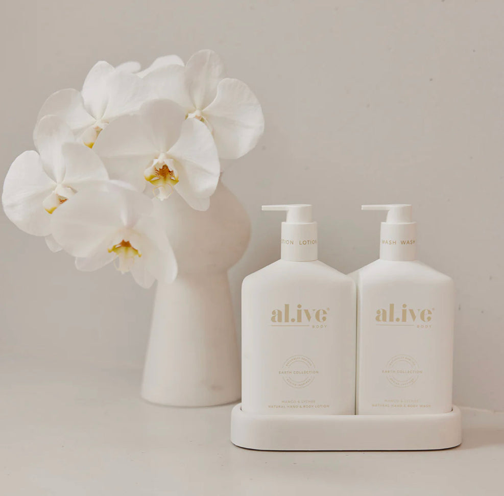Alive Body - Wash & Lotion Duo & Tray - Mango & Lychee
