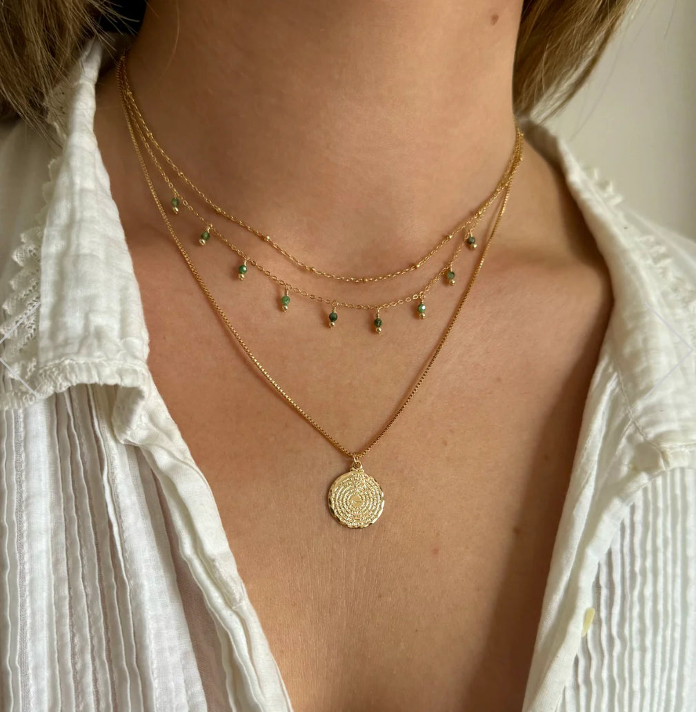 Rain Choker Necklace - Emerald