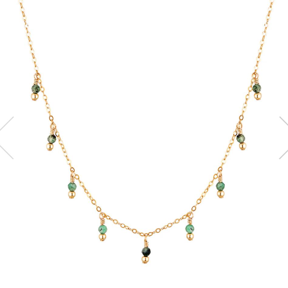Rain Choker Necklace - Emerald
