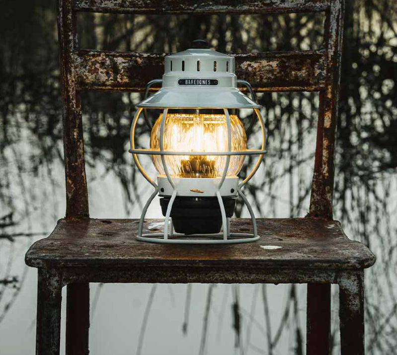 Railroad Lantern - Vintage White (Rechargable)