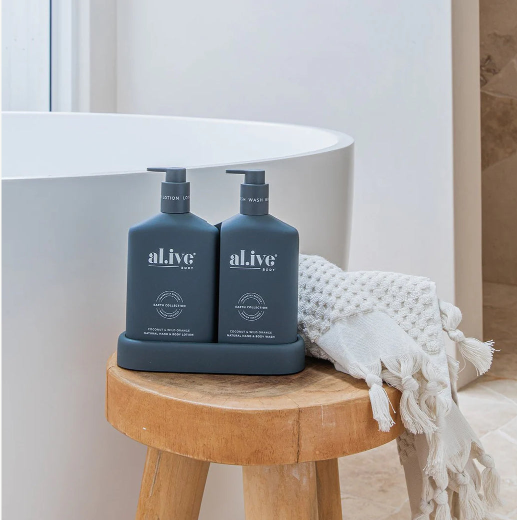 Alive Body - Wash & Lotion Duo & Tray - Coconut & Wild Orange