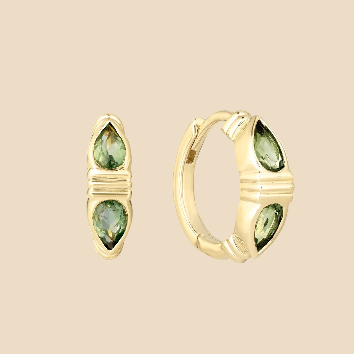 Eden Apatite Gold Hoops by Toni May