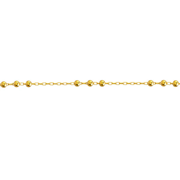 Beaded Gold Anklet (Waterproof)