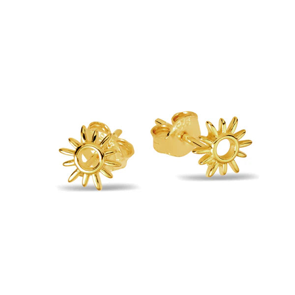 Dainty Open Sunshine Studs Gold (Gold)