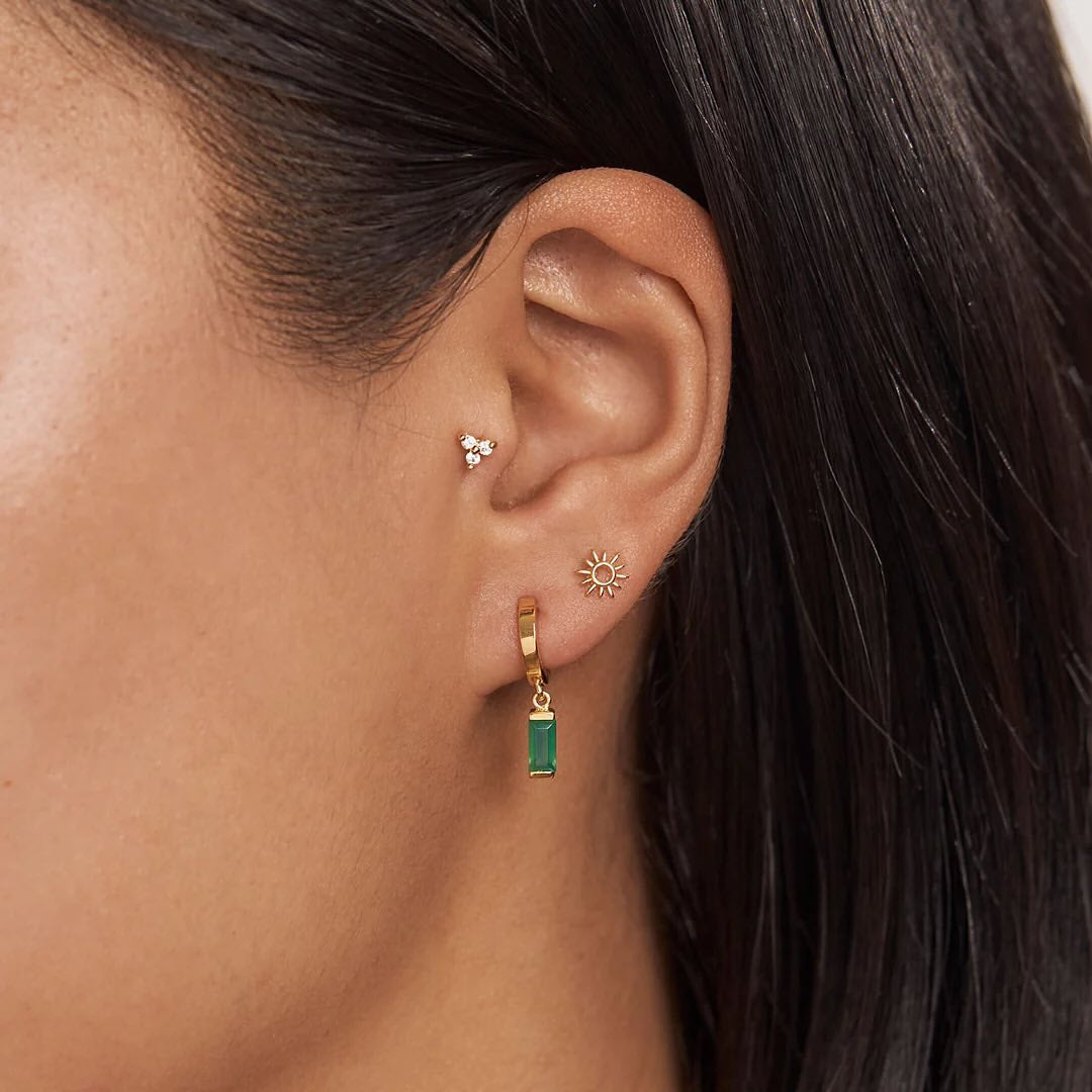 Dainty Open Sunshine Studs Gold (Gold)